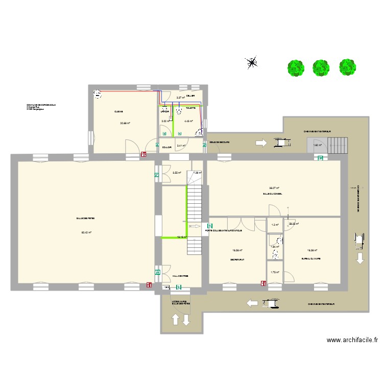 ERP MAIRIE  SALLE DES FETES 2019. Plan de 0 pièce et 0 m2