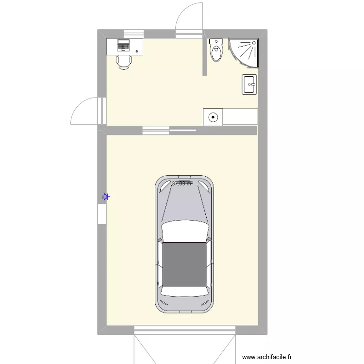 garage. Plan de 
