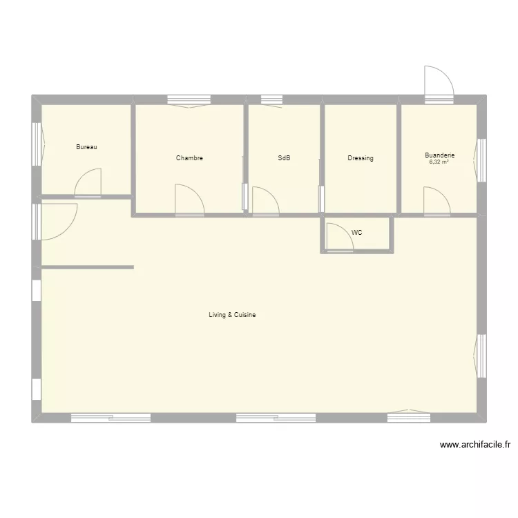 Maison Tarendol  100 m&sup2;. Plan de 