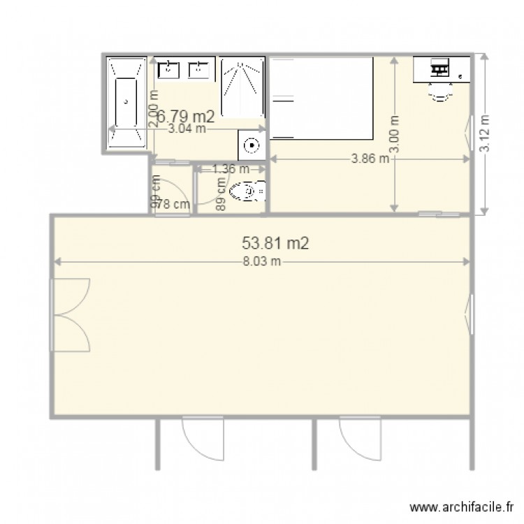 Appartement Chicheportiche V5. Plan de 0 pièce et 0 m2