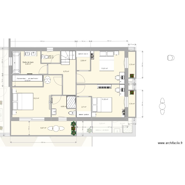 Elbe v5. Plan de 22 pièces et 228 m2