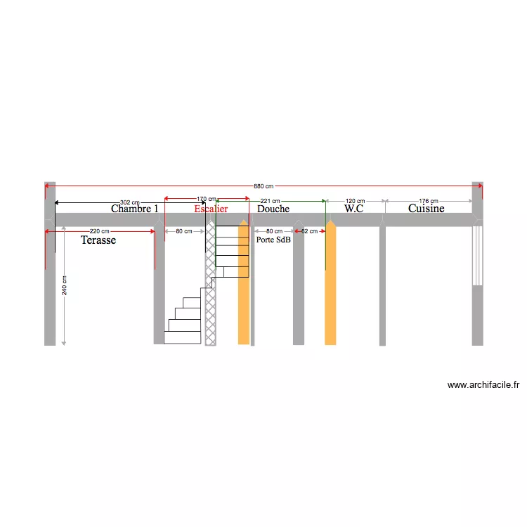 Plan de coupe . Plan de 