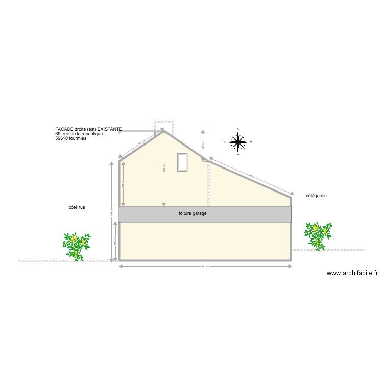 FACADE droite MARIE THERESE apres travaux. Plan de 0 pièce et 0 m2