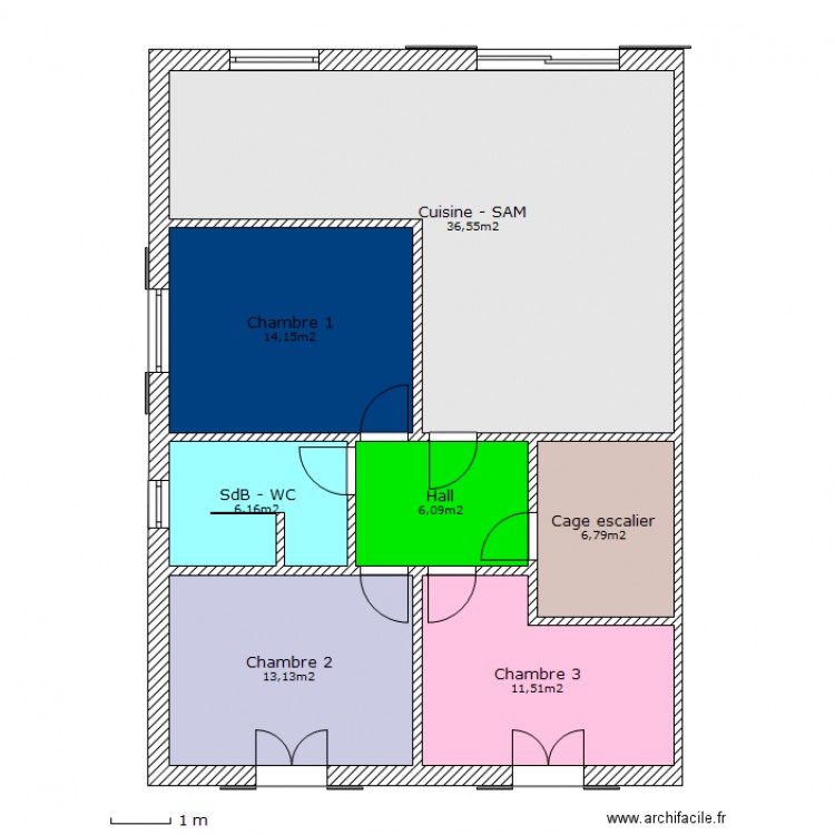 Premier etage (1). Plan de 0 pièce et 0 m2