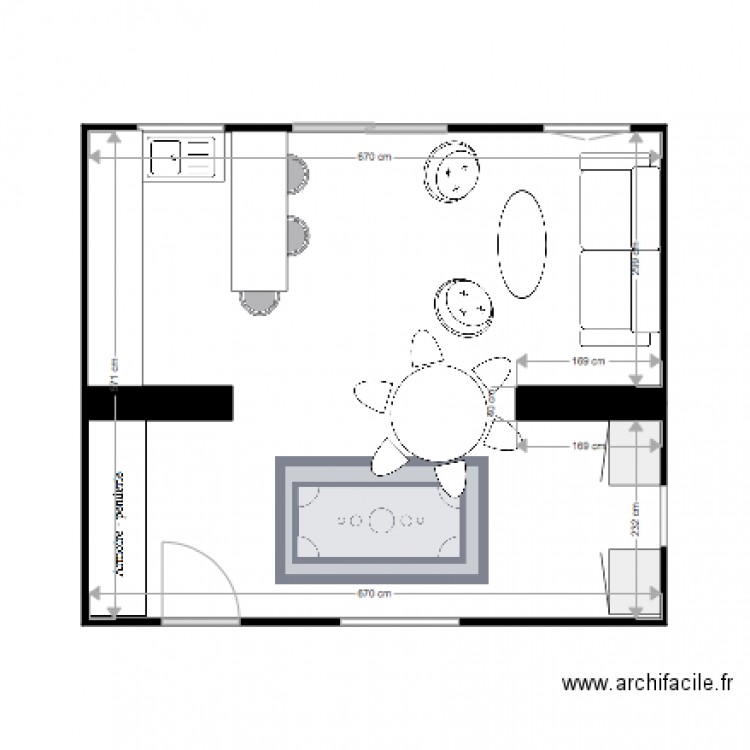 SALON Salle à manger. Plan de 0 pièce et 0 m2