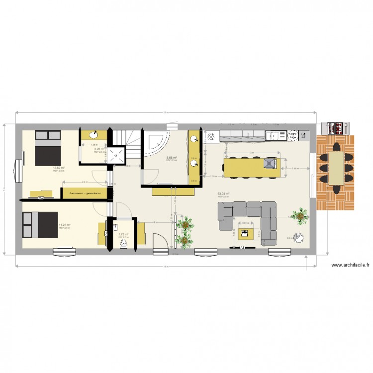 Type 2  Projet chalet Pâtures. Plan de 0 pièce et 0 m2