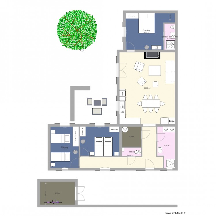 Yeu Ker chauvineau SE. Plan de 0 pièce et 0 m2