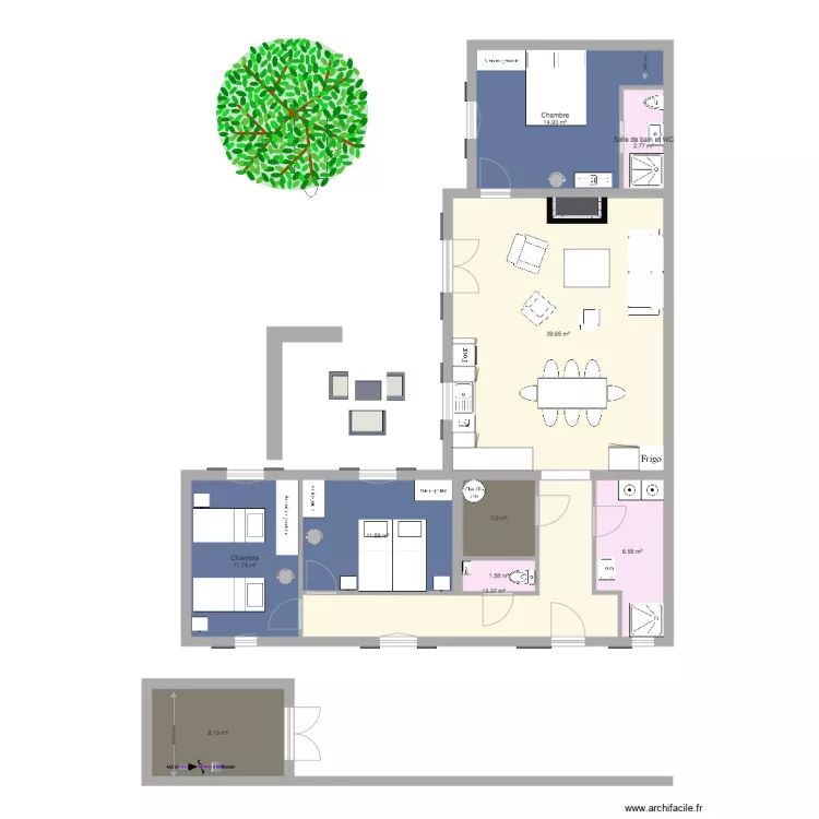 Yeu Ker chauvineau SE. Plan de 