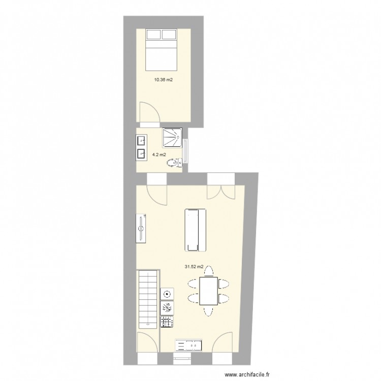 MIREBEAU futur RDCH. Plan de 0 pièce et 0 m2