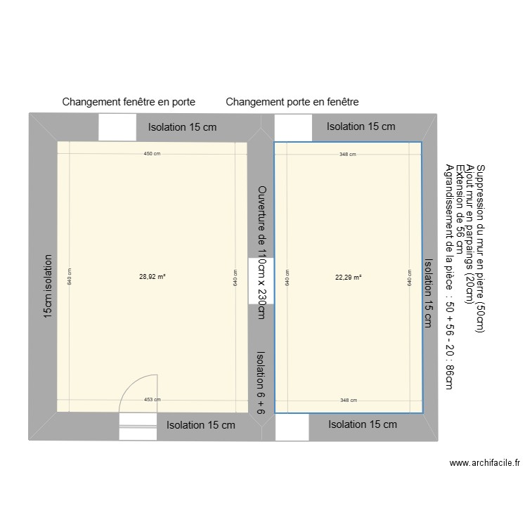 plan nouveau 2. Plan de 2 pièces et 51 m2