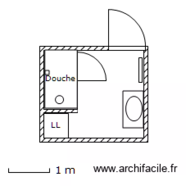 Salle d eau sky. Plan de 