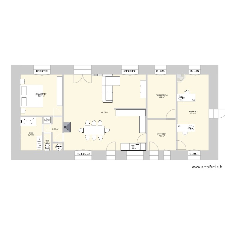 maison maillé. Plan de 0 pièce et 0 m2