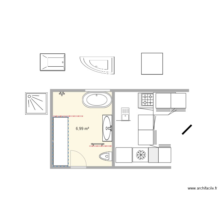 SDB 8 8 BIS. Plan de 0 pièce et 0 m2