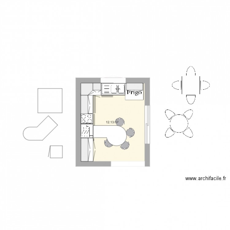 cuisine cgi. Plan de 0 pièce et 0 m2