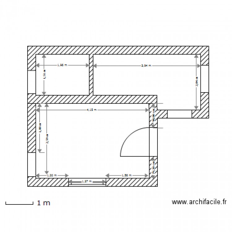 Cuisine ET sdb. Plan de 0 pièce et 0 m2