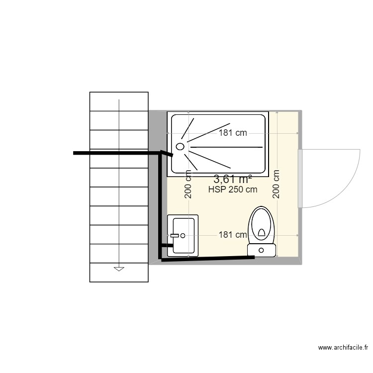 laurent. Plan de 1 pièce et 4 m2