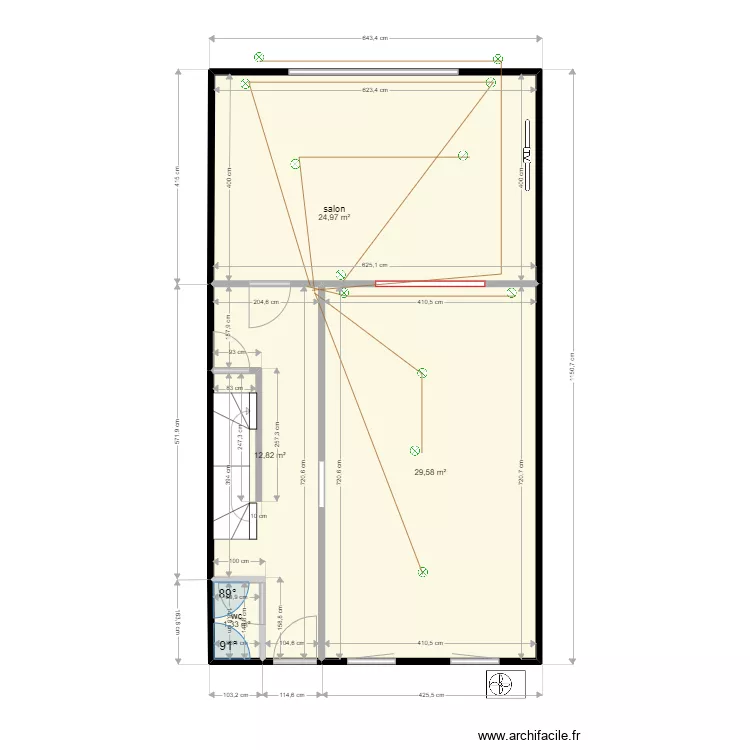 GRAND LEEZ RDC &eacute;clairage ILG2. Plan de 