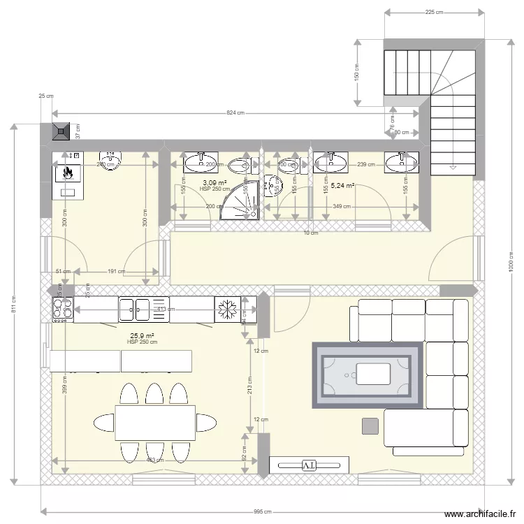 Prizemlje mekteb. Plan de 