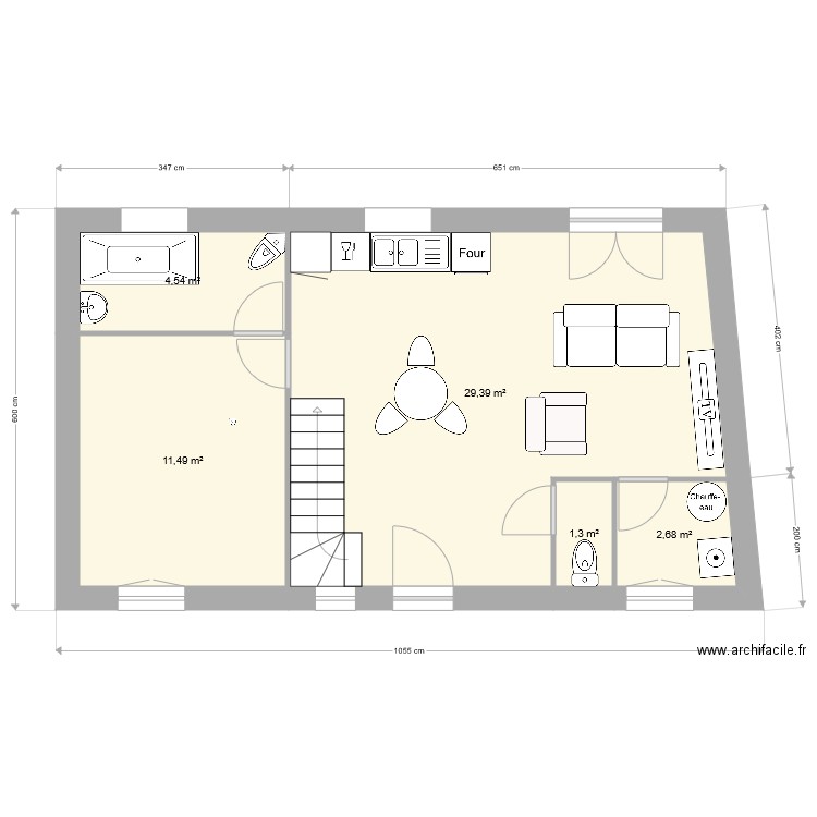 Pam rdc. Plan de 0 pièce et 0 m2