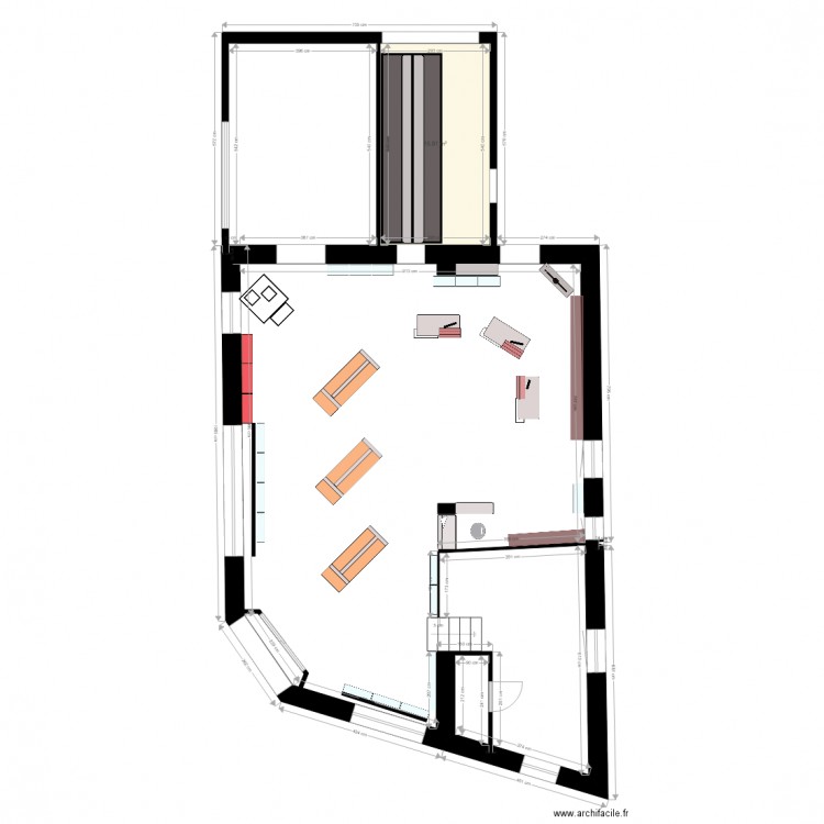 FRONT OFFICE poteau. Plan de 0 pièce et 0 m2