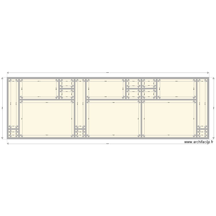 SOUS BASSEMENT. Plan de 18 pièces et 183 m2