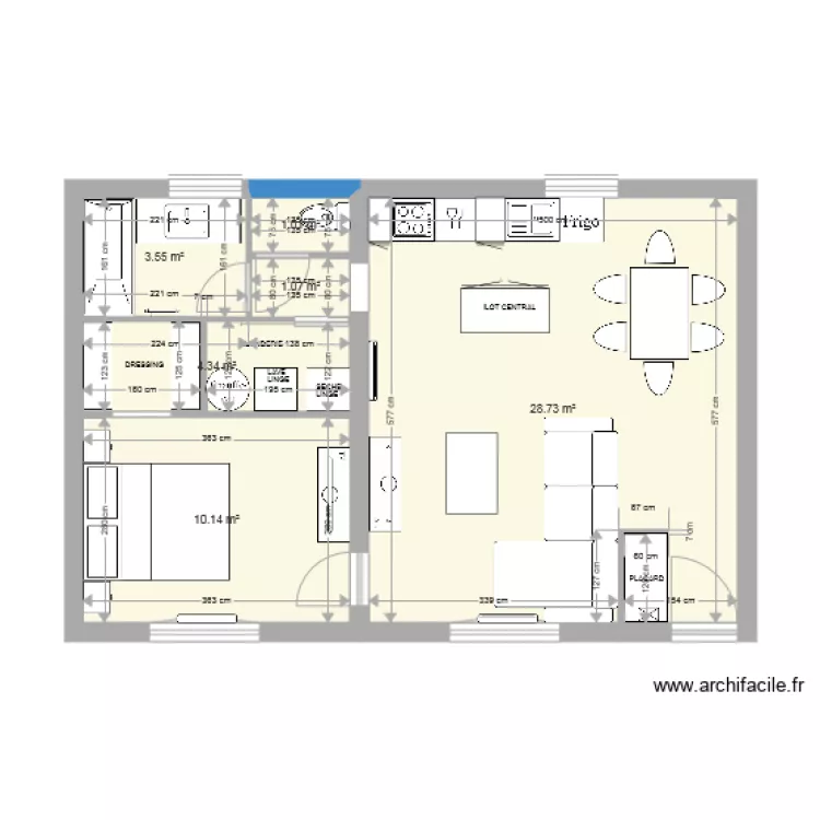 PLAN murs nu. Plan de 