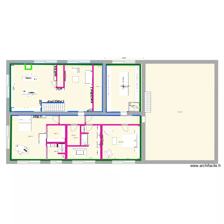 ETAGE1 28 12 2022 dressing nord. Plan de 