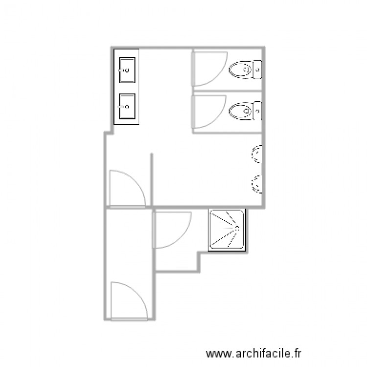 Salle de bain Homme. Plan de 0 pièce et 0 m2