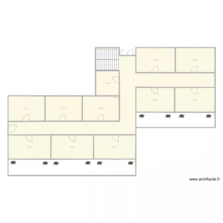 hotel  rc cour. Plan de 