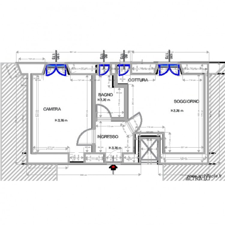 studenti. Plan de 0 pièce et 0 m2