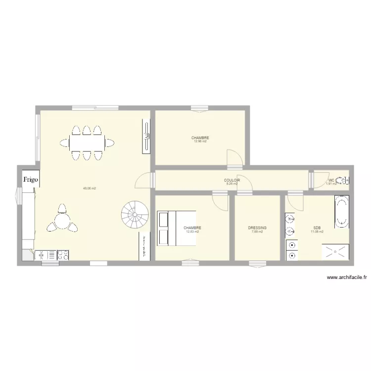 maison penly. Plan de 