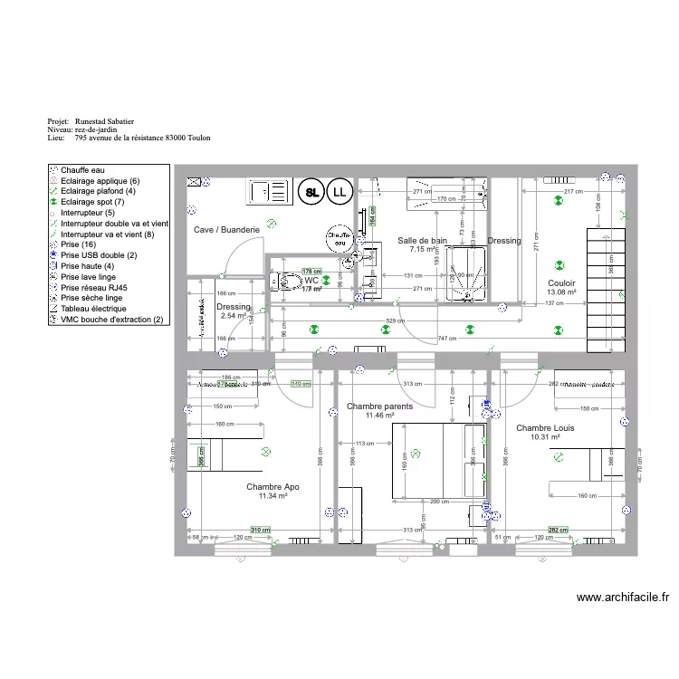 Projet rez de jardin Runestad. Plan de Projet rez de jardin Runestad. Plan de