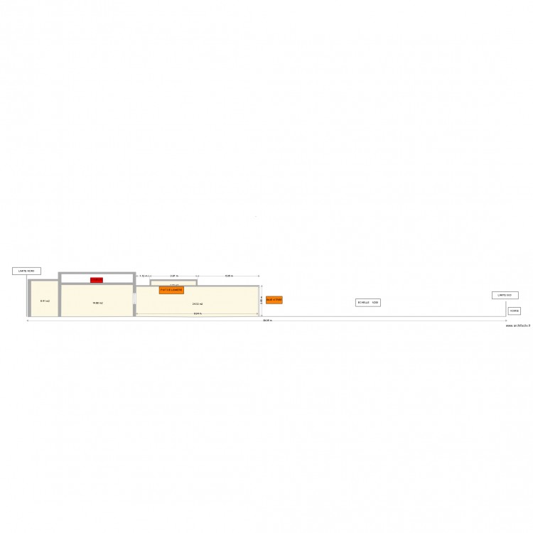 PLAN DE COUPE PROJET EXTENSION  PCMI3. Plan de 0 pièce et 0 m2