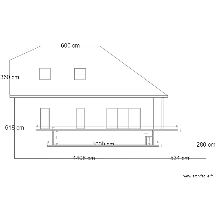 maison avec piscine 2. Plan de 