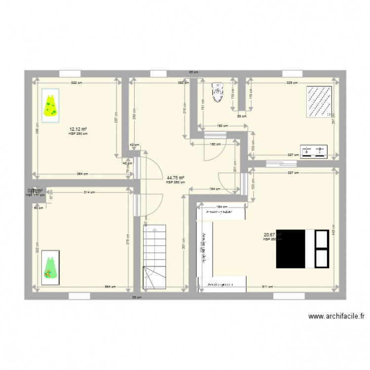 combles amenageable . Plan de 0 pièce et 0 m2