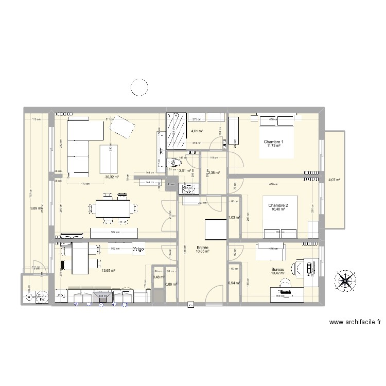 kennedy meubles3. Plan de 17 pièces et 115 m2