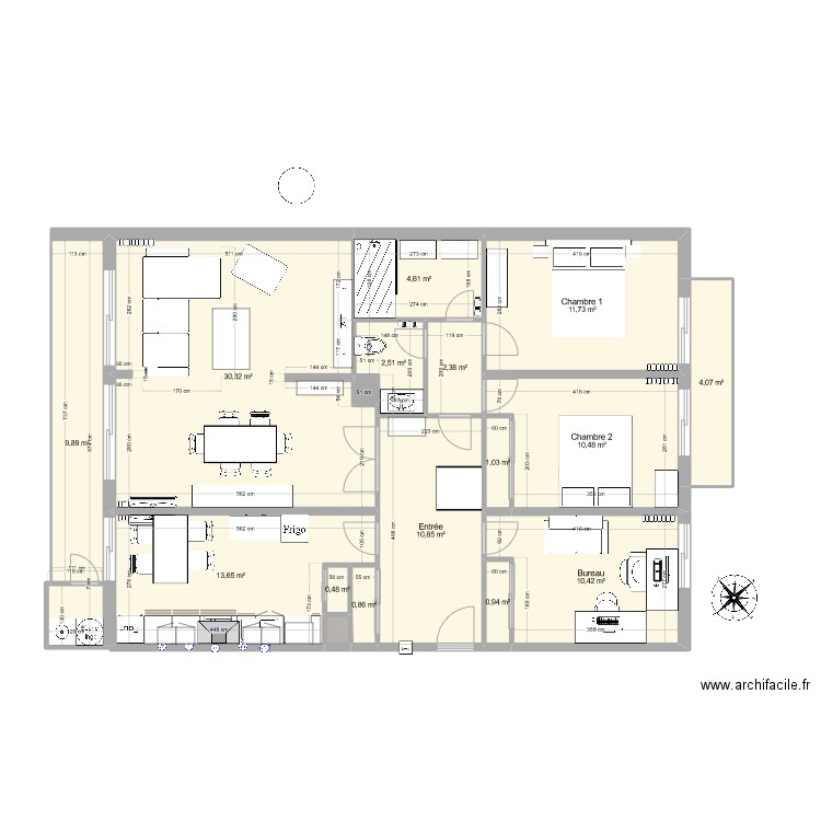 kennedy meubles3. Plan de 17 pièces et 115 m2