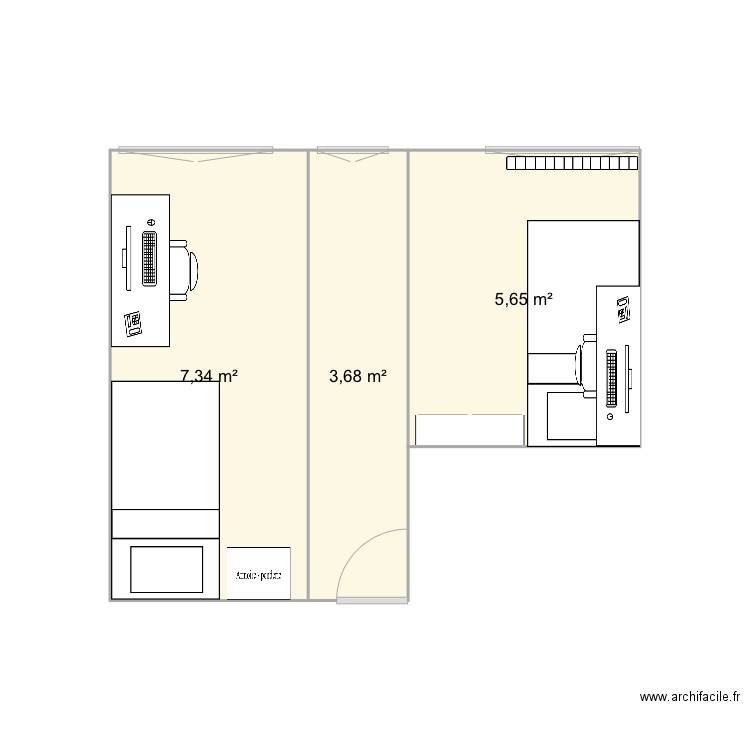 Grande chambre 2. Plan de 0 pièce et 0 m2