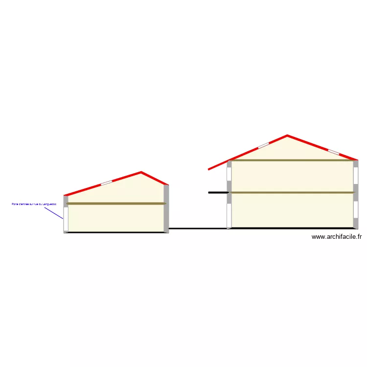 plan coupe actuel. Plan de 