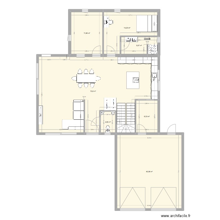 PLAN 2. Plan de 7 pièces et 155 m2