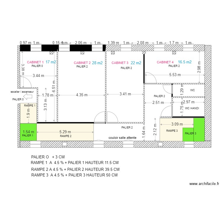 ETAGE  2  MAISON SANTE projet. Plan de 0 pièce et 0 m2