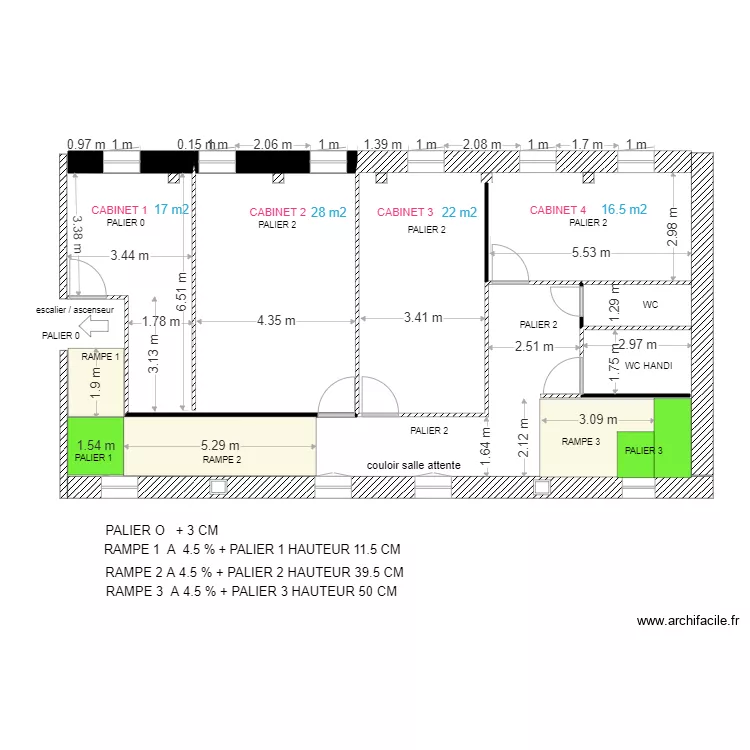 ETAGE  2  MAISON SANTE projet. Plan de 