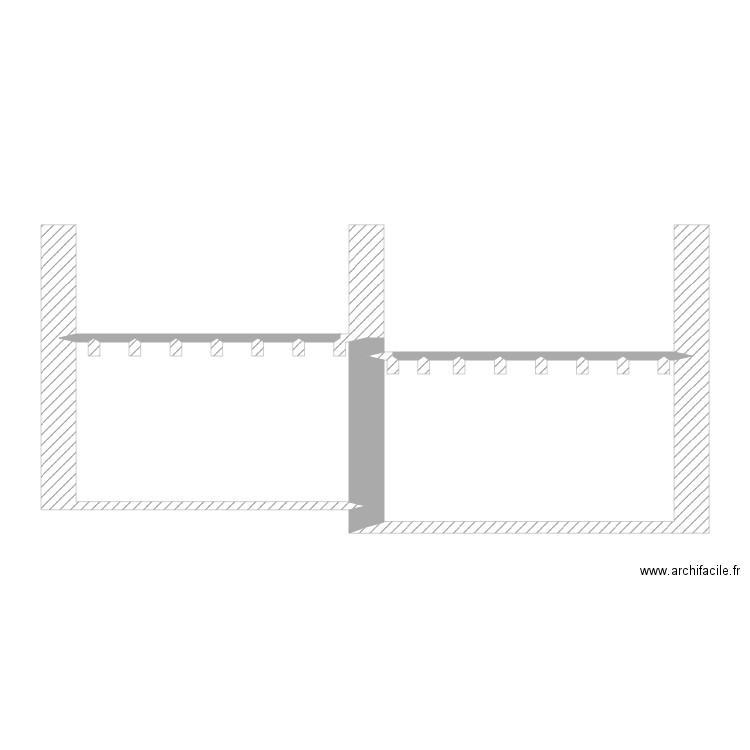 vue de faxce coupe. Plan de 0 pièce et 0 m2