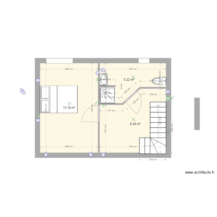 etage log2. Plan de 0 pièce et 0 m2