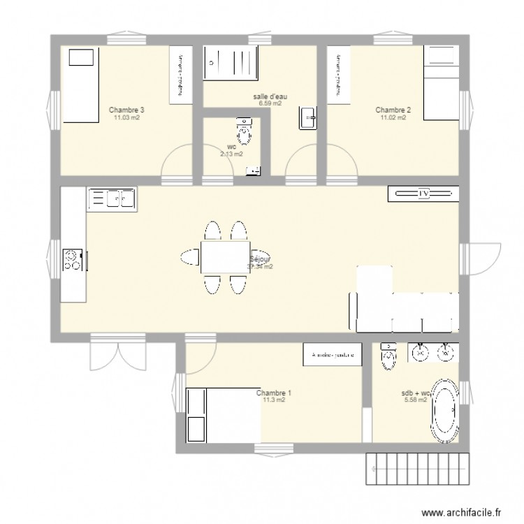 maison g1. Plan de 0 pièce et 0 m2