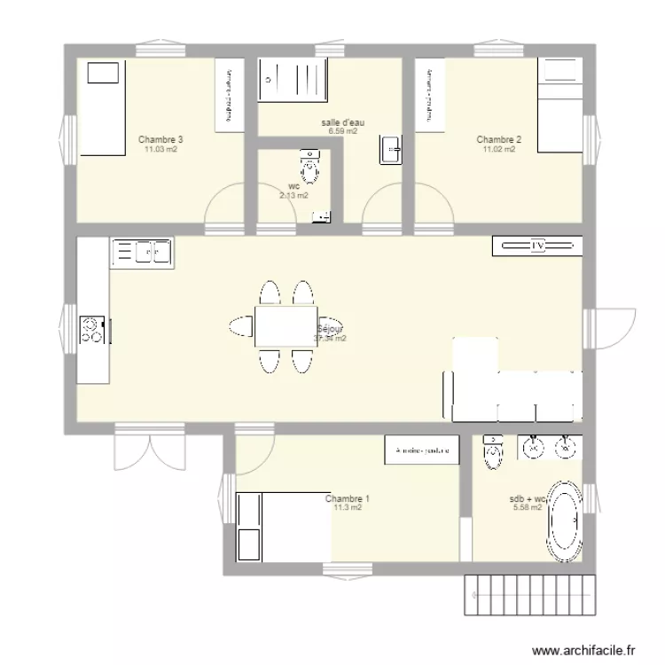 maison g1. Plan de 