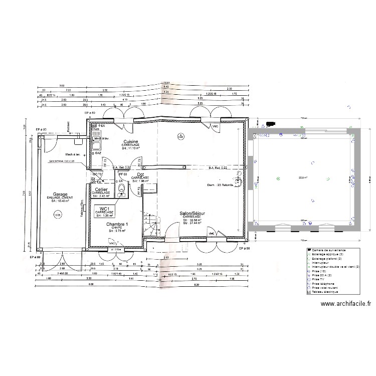 Agrandissement plan Electrique. Plan de 0 pièce et 0 m2