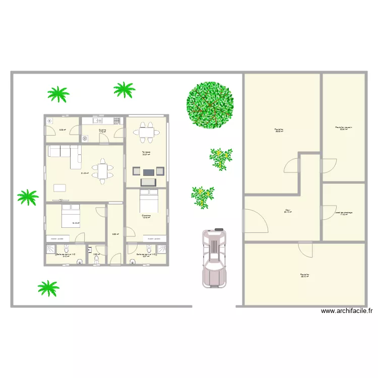 Lac rose yaye 2. Plan de 