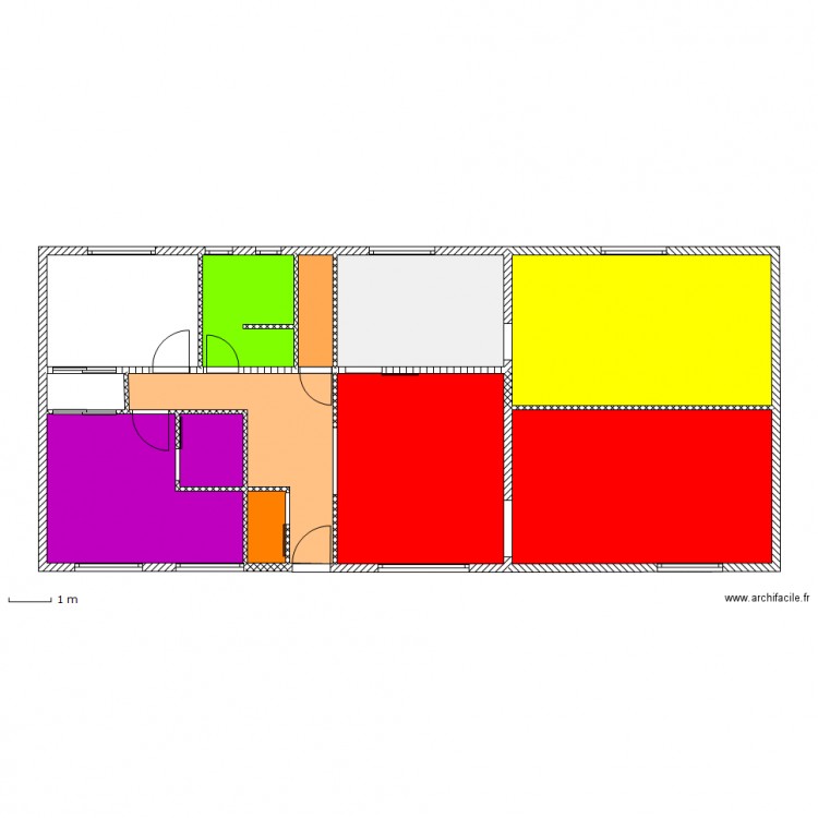 Etage de Vie (Couleur Mur). Plan de 0 pièce et 0 m2