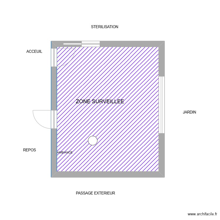 LAUNAY MASSON S1. Plan de 1 pièce et 24 m2